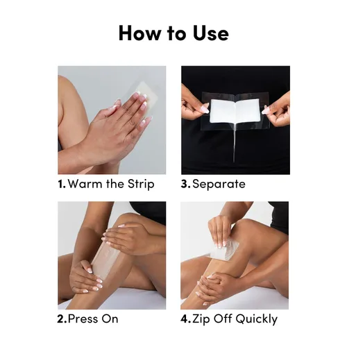 Vista 7 de Parissa Tiras de cera para cuerpo y piernas, 48 tiras grandes de depilación listas para usar, sin cera térmica para piernas, brazos, axilas