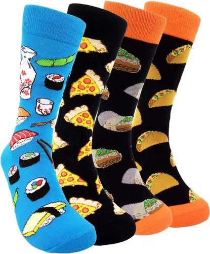 Vista 9 de HSELL Calcetines de vestir para hombre, diseños divertidos y locos, calcetines de algodón con patrón novedoso, regalos divertidos para hombres 12