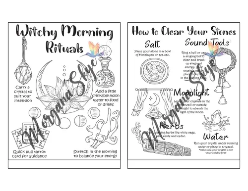 Vista 12 de Witchcraft Coloring Book for Adults Channel Your Creative Energy and Discover the Magic of Plants, Herbs, Crystals, and Beyond