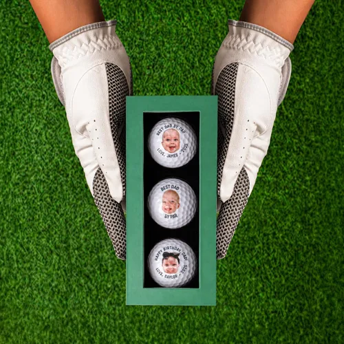 Vista 6 de Pelotas de golf personalizadas de With Love From Julie para hombres - Bolas de golf personalizadas - Regalos personalizados de bolas de golf