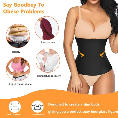 Vista 7 de SCARBORO Fajas de cinturón de recuperación de apoyo para la maternidad posparto para mujeres Shaper cuerpo barriga control cintura entrenador