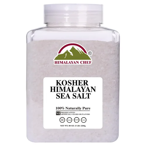 Vista 12 de Himalayan Chef - Sal marina Kosher de Himalaya, sal Kosher de grano fino, reemplazo para sal de mesa, sin yodo, sin refinar, sin OMG, 100% natural