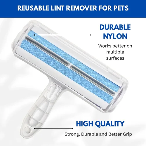 Vista 6 de Rodillo removedor de pelo reutilizable para mascotas, removedor de pelo de perros y gatos para muebles, sofá, alfombra, ropa, herramienta