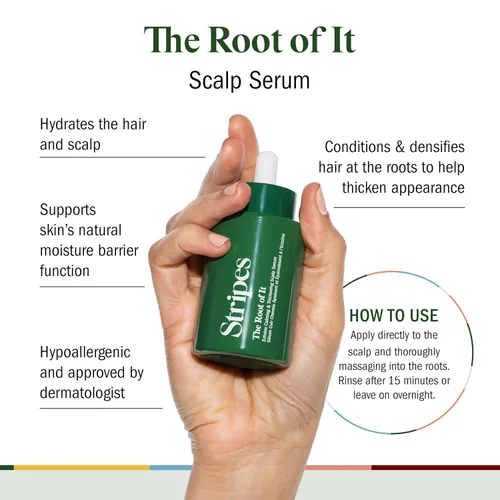 Vista 2 de Stripes Beauty Naomi Watts The Root It - Suero hidratante para el cuero cabelludo, mejora la densidad del cabello, grosor y brillo de humedad, todo