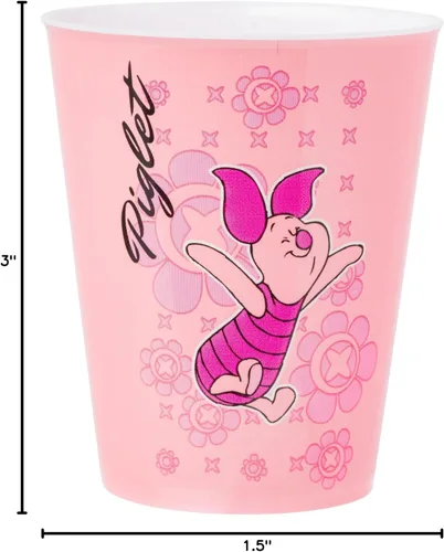 Vista 10 de Silver Buffalo Winnie the Pooh - Juego de 4 mini tazas de plástico con Tigger, Eeyore y Piglet, 1.5 onzas