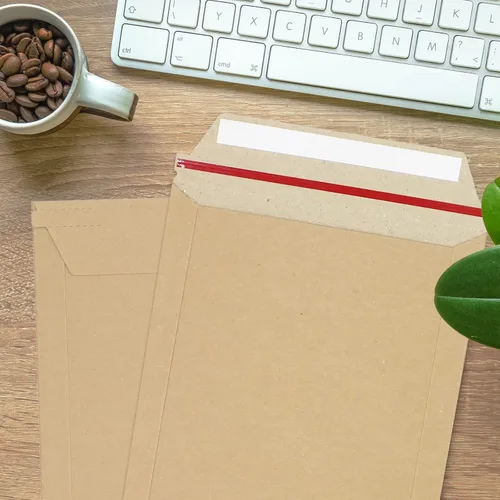 Vista 5 de zmybcpack Paquete de 100 sobres rígidos de cartón Kraft de 6 x 8 pulgadas