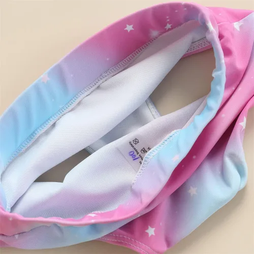 Vista 8 de Traje de baño para niñas Unicon para niños pequeños, traje de baño de 2 piezas con volantes de color arcoíris
