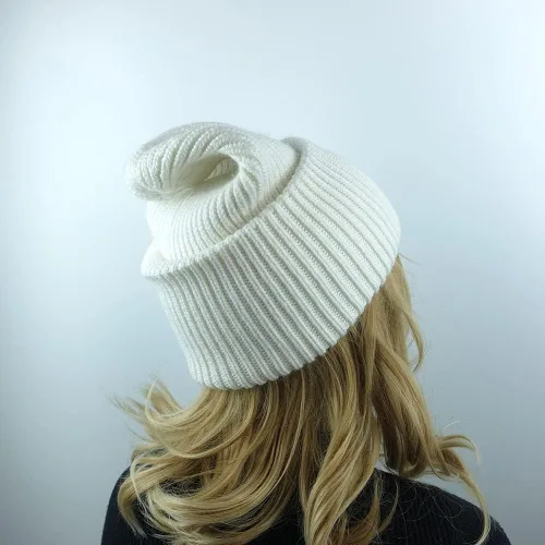 Vista 3 de PUGUANG Gorro de punto unisex para invierno, cálido, térmico, grueso, gorro de calavera