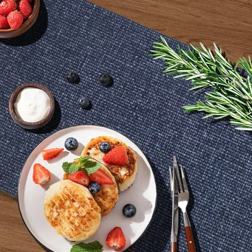 Vista 2 de Tapete de mesa de salvamanteles para platos calientes, 12 x 40 pulgadas, resistente al calor, impermeable, decorativo, para granja, cocina