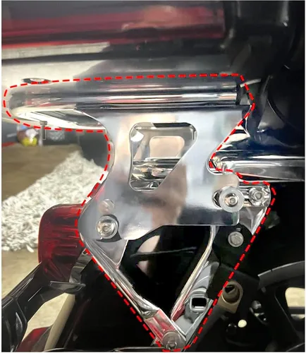 Vista 6 de ECOTRIC Caja de almacenamiento de equipaje desmontable de dos ruedas para motocicleta, con kit de herramientas de acoplamiento compatible con Harley