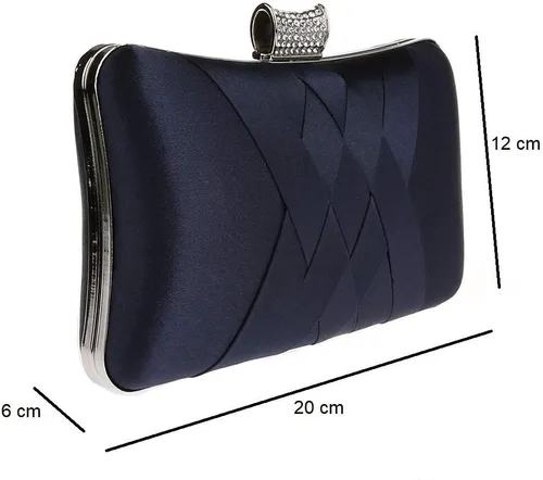 Vista 5 de Ro Rox Francesca - Bolso de mano estilo retro vintage con cristal para fiesta de fiesta
