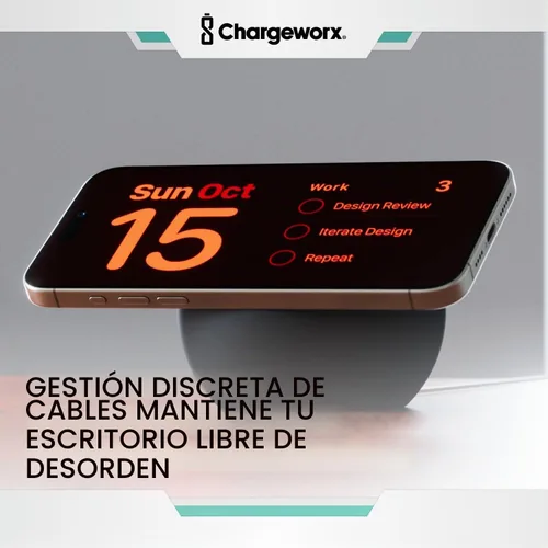 Vista 8 de Soporte de cargador inalámbrico, compatible con MagSafe, iPhone 12-18 Negro