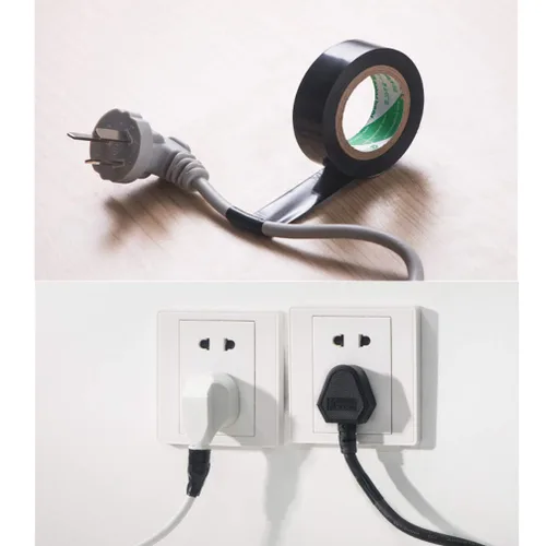 Vista 8 de Maveek 10 rollos de cintas eléctricas de PVC, autoadhesivas, impermeables, aislantes amarillas, clasificadas hasta 600 voltios y 176 °F, 0.6 x 49.2
