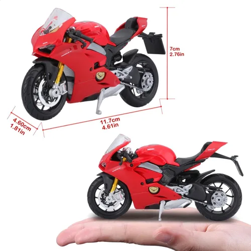 Vista 7 de Bburago B18-51080 1:18 Ducati Panigale V4, negro, 6.7 x 2.8 x 4.3 in; 3.17 oz