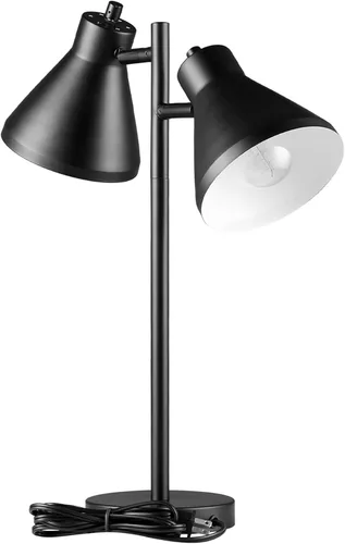 Vista 13 de Globe Electric 62000036 Lámpara de escritorio LED de 15" con abrazadera integrada, color negro mate, cuello de cisne de silicona ajustable