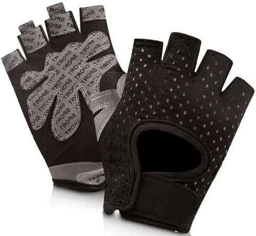 Vista 7 de INOGIH Guantes de gimnasio ligeros y transpirables sin dedos para mujer, guantes de entrenamiento para ejercicio y crossfit