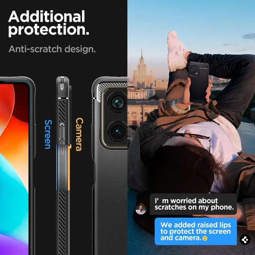Vista 6 de Spigen Rugged Armor - Funda diseñada para Redmi Note 12 Pro Plus (2023), color negro mate