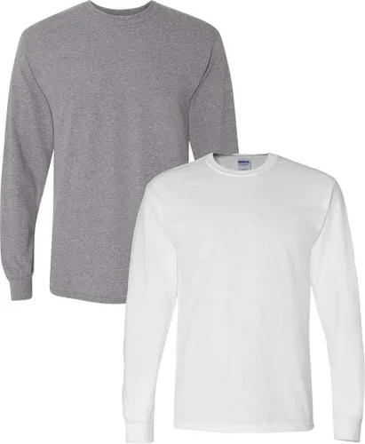 Vista 17 de Gildan - Camiseta DryBlend de manga larga para adulto, estilo G8400, paquete de 2