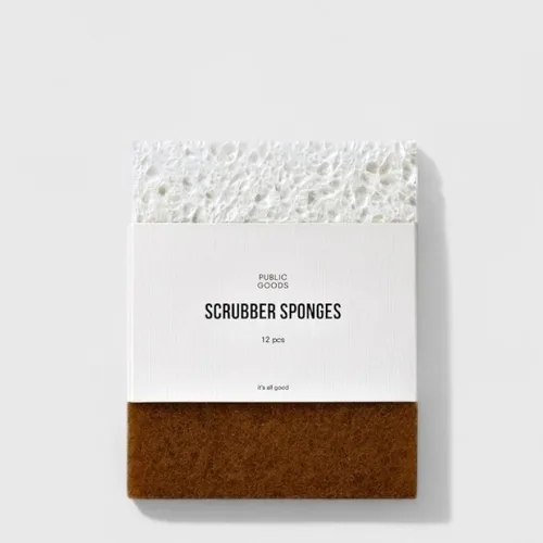 Vista 8 de Public Goods Esponja para fregar Esponjas de limpieza y fregado para platos y fregadero de cocina Esponjas naturales a base de plantas Paquete