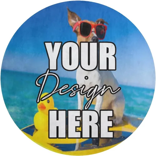 Vista 29 de Alfombra redonda personalizada para añadir tu propio texto/imagen/logotipo/foto, tapete antideslizante personalizado para puerta, alfombra de área