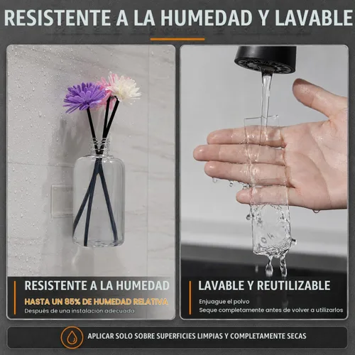 Vista 6 de vimiroo Cinta de Doble Cara Resistente, 16.4 pies Cinta Nano Extra Grande Transparente, Cinta Adhesiva de Dos Caras Extraíble Sin Deja Huellas