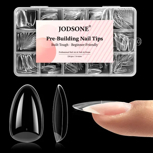 Vista 8 de JODSONE Gel de pegamento de uñas 4 en 1 de 0.5 onzas líquidas para puntas de uñas, pegamento de extensión de larga duración para puntas de uñas