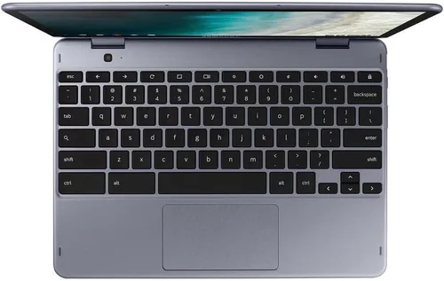 Vista 3 de Samsung - Plus Chromebook 2 en 1 con pantalla táctil de 12,2" - Intel Celeron - Memoria de 4 GB - Memoria flash eMMC de 32 GB - Stealth Silver