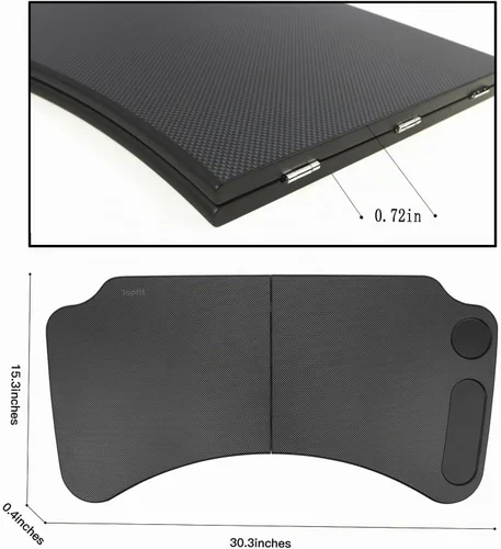 Vista 6 de Bandeja de alimentos para Tesla Model Y 3 para computadora portátil, mesa plegable para el coche, para comer, viaje, bandeja multiusos