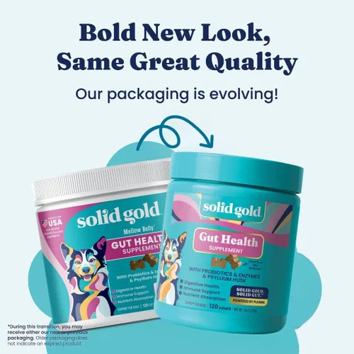 Vista 2 de Probióticos masticables para perros de oro sólido para salud digestiva
