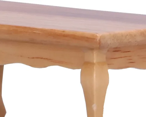 Vista 7 de Agatige Mesa de té en miniatura para casa de muñecas, 1:12, mesa de centro de madera para sala de estar, modelo de muebles en miniatura