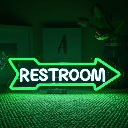 Vista 10 de Looklight Letrero de neón para barbería, señal de poste de barbero con LED, luces de neón para decoración de pared, señal de neón para estación
