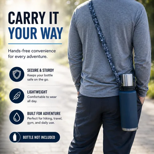Vista 2 de One MissionX YETI Rambler - Correa para botella para botellas de agua de 64 onzas, 46 onzas, 36 onzas, 26 onzas, 18/12 onzas, accesorios duraderos