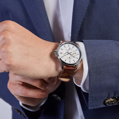 Vista 5 de Tommy Hilfiger 1791614 - Reloj de pulsera para hombre (acero inoxidable, correa de piel), color marrón