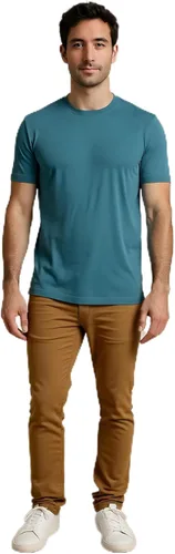 Vista 11 de Camiseta para hombre, sin encogimiento, suave, ajustada, de primera calidad, 100% algodón Supima