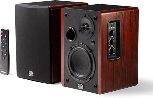 Vista 12 de PreSonus Eris Accent - Altavoces de estantería alimentados de 50W con cable, altavoces estéreo para tocadiscos, mesa de trabajo y hogar, múltiples