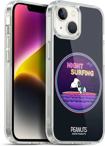 Vista 12 de Head Case Designs Funda de gel suave con licencia oficial de Peanuts Tropical Surf Snoopy Aloha Disco compatible con Apple iPhone 13 Mini Surf