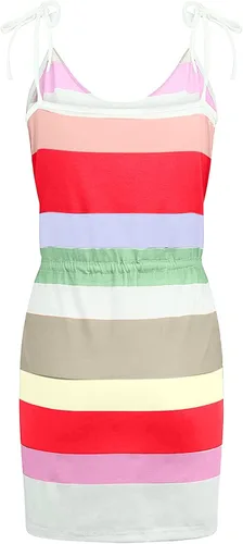 Vista 4 de Wiyuqeen 2023 Summer Beach Dresses for Women Casual Tshirt Dresses Elegant V Neck Short Sundresses Fashion Pocket Boho Dress