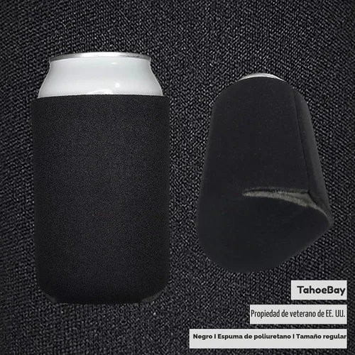 Vista 2 de TahoeBay Blank - Fundas enfriadoras de latas a granel, 12 onzas, paquete de Negro
