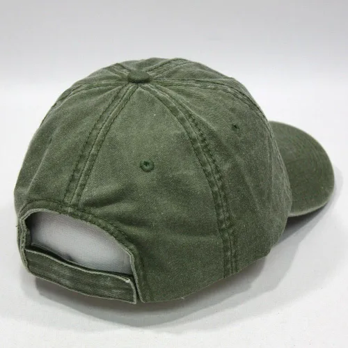 Vista 4 de The Vintage Year Gorra de béisbol ajustable de 6 paneles de algodón lavado liso