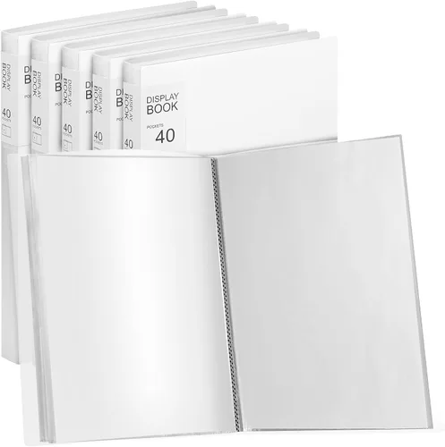 Vista 11 de Marspark - Carpeta de 4 piezas con fundas de plástico grande de 8.5" x 11", libro de presentación de 40 bolsillos con 80 páginas, carpeta