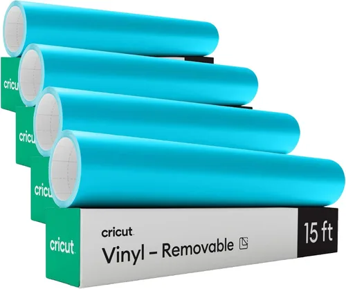 Vista 12 de Cricut - Vinilo removible de alta calidad, amarillo brillante (12 x 15 pies), sin residuos, fácil de quitar hasta 2 años, perfecto para proyectos