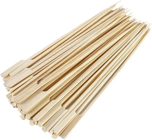 Vista 12 de Gmark Pinchos de paleta de bambú de 7" 100 ct, Púas de paleta de bambú natural, púas de barbacoa GM1032A