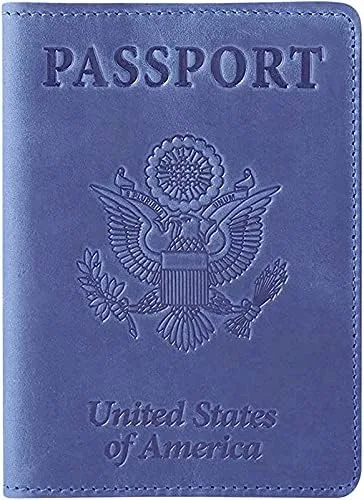 Vista 2 de Ciana porta pasaporte de piel sintética y tarjeta de vacunas Porta pasaporte con tarjeta de vacunas PúrpuraOmbre Force Ciana