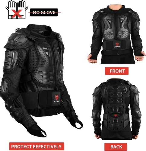 Vista 2 de Gute - Chaqueta protectora de motocicleta con armadura completa, chaqueta protectora de motocross, armadura protectora, equipo deportivo