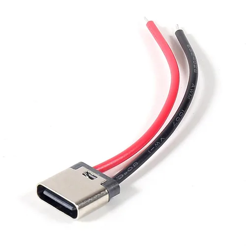 Vista 4 de 8 piezas de placa desnuda tipo C Chasis hembra impermeable 2P cable de soldadura tipo USB C Cable de extensión Cable de alimentación USB-C enchufe a