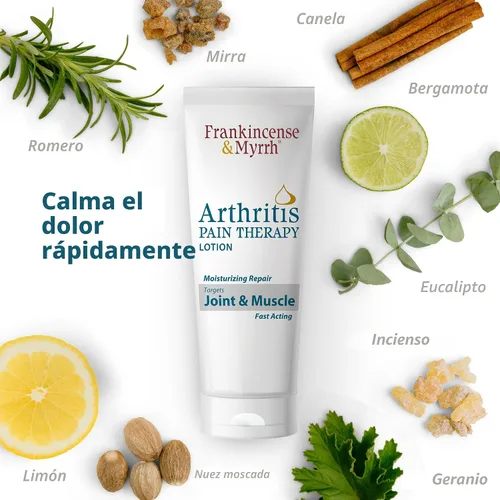 Vista 3 de Loción terapéutica para aliviar el dolor de la artritis de incienso y mirra, crema tópica para aliviar el dolor y reparación hidratante de la piel