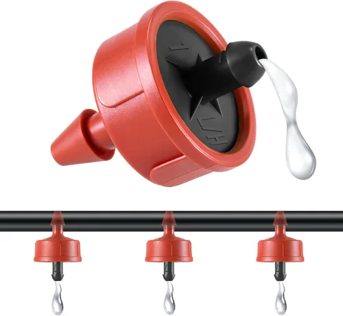 Vista 14 de 50 goteros/emisores de riego por goteo compensadores de presión de 0.25 GPH, antiobstrucciones y autolimpiantes emisores de riego por goteo