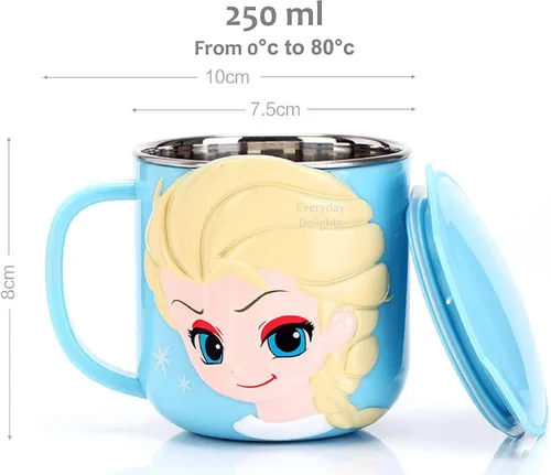 Vista 3 de Disney 3D Minnie Pink - Vaso aislado de acero inoxidable duradero con tapa, 8.5 fl oz
