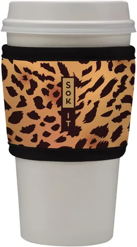 Vista 20 de Sok It HotSok Coffee & Tea - Funda de neopreno con aislamiento reutilizable (floral abstracto)