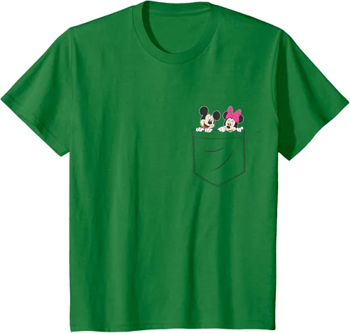 Vista 39 de Disney Mickey & Minnie Mouse - Camiseta de bolsillo pequeño para pareja
